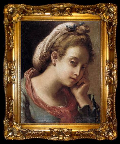 framed  Gaetano Gandolfi Portrait of a Young Woman, ta009-2